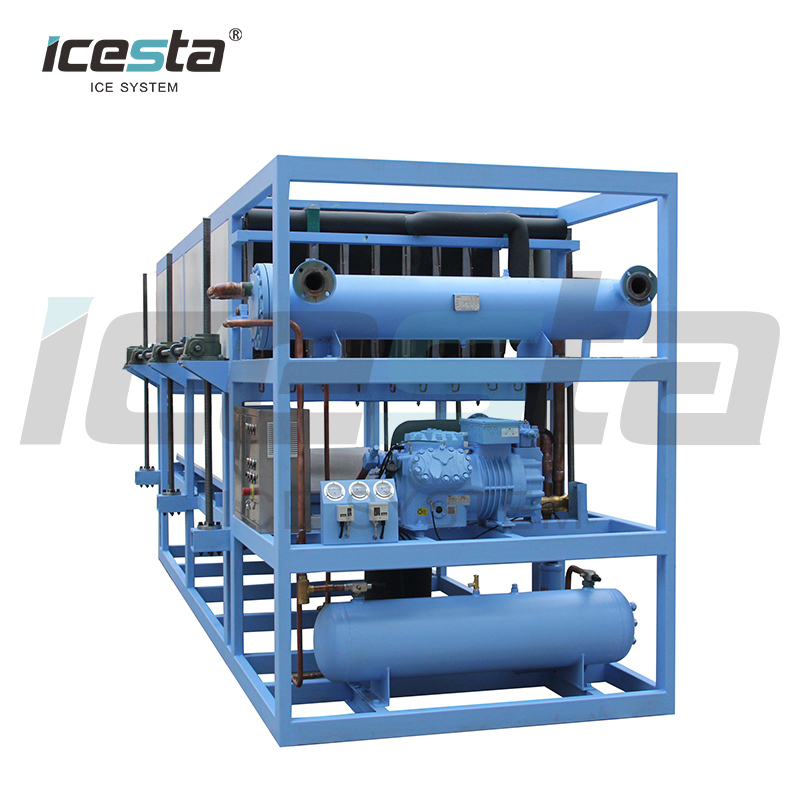 Icesta 10 30 Machine à glace en bloc de conteneurs de 50 tonnes avec usine mobile de chambre froide